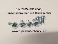 DIN 7985 Linsenschrauben mit Phillips-Kreuzschlitz H