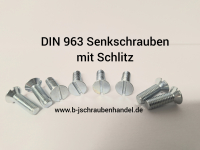 DIN 963 Senkschrauben mit Schlitz Sonderpreise