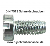 Schneidschrauben DIN 7513 Form B mit Schlitz