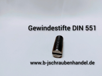 Gewindestifte mit Schlitz und Kegelkuppe DIN 551 (ISO 4766) Sonderpreise