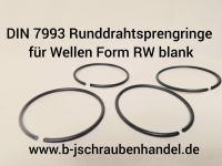 DIN 7993 Runddrahtsprengringe für Wellen Stahl blank