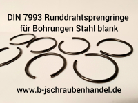 DIN 7993 Runddrahtsprengringe für Bohrungen Stahl blank