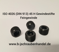 Gewindestifte Feingewinde ISO 4026 (DIN 913) - 45H Stahl blank