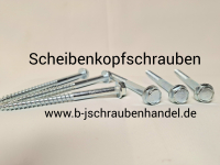 Sechskant Holzschrauben mit Scheibenkopf/ Scheibenkopfschrauben ähnl. DIN 571 galv. verzinkt Sonderpreise
