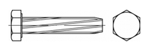 1000 Stück Zylinder-Schneidschrauben DIN 7513 Form B - mit Schlitz - verzinkt - M 4 x 16 mm
