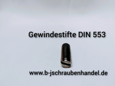 100 Stück Gewindestifte mit Schlitz und Spitze DIN 553 - 14 H - blank - M 8 x 12 mm