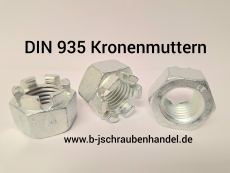 10 Stück Kronenmuttern DIN 935 Güteklasse 8 verzinkt - M 30