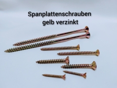 Spanplattenschrauben Senkkopf, Kreuzschlitz gelb verzinkt PZD 2 Vollgewinde 5,0 x 20 (200 Stück)