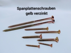 Spanplattenschrauben Senkkopf, Kreuzschlitz gelb verzinkt PZD 3 Teilgewinde 6,0 x 180 (50 Stück)