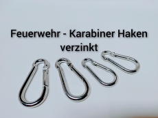 Karabinerhaken, Feuerwehrkarabinerhaken Form C galv. verzinkt 60 x 6 ( 50 Stück )