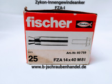 Fischer FZA Zykon-Innengewindeanker FZA 14 x 40 M 8 I Art.-Nr. 60759 (1 Stück)