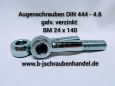 Augenschrauben DIN 444 - 4.6 BM 24 x 140 galv. verzinkt (1 Stück)