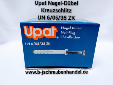 Nageldübel Upat Senkkopf UN Kreuzschlitz 6/05/35 galv. verzinkt Art. Nr: 562 Sonderpreise