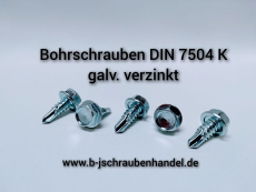 Bohrschrauben DIN 7504 K 3,9 x 25 galv. verzinkt (100 Stück)