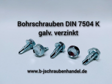 Bohrschrauben DIN 7504 K 6,3 x 70 galv. verzinkt (100 Stück)
