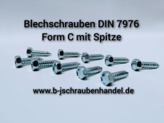 Sechskant Bohrschrauben Form C mit Spitze DIN 7976 2,9 x 13 Edelstahl A2  