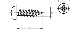 DIN 7981 A 2 2,2 x 4,5 -C-H // 1000 Stück