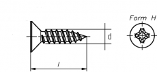 DIN 7982 A 2 2,2 x 9,5 -C-H // 1000 Stück