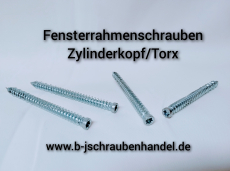 Fensterrahmenschrauben Zylinderkopf/Torx/Vollgewinde 7,5 x 92 (20 Stück)