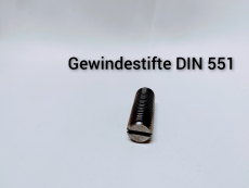 DIN 551 - 14 H Gewindestifte Rundkopf mit Spitze u. Kegelkuppe blank M 8 x 10 (20 Stück)