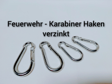 Karabinerhaken, Feuerwehrhaken DIN 5299 C galv. verzinkt 80 x 8 (10 Stück)