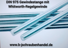 DIN 975 Gewindestangen Stahl blank mit Whitworth - Regelgewinde WW 7/8 (1 Stück)