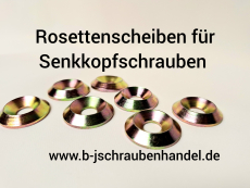 Rosettenscheiben für Senkkopfschrauben gelb verzinkt 8mm(8,4 x 25 x 5) (1 Stück)