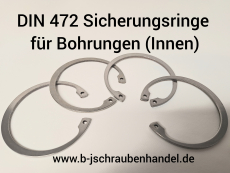 DIN 472 Sicherungsringe für Bohrungen,Regelausführung Edelstahl (Innen) 8 x 0,8 (1 Stück)