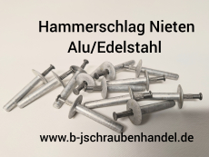 Hammerschlag Nieten Alu/Edelstahl 4,8 x 30 (100 Stück)