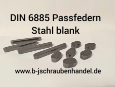 DIN 6885 Passfedern Form A Stahl blank C45 A 10 x 8 x 20 (5 Stück)