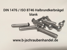 DIN 1475 / ISO 8746 Halbrundkerbnägel Stahl blank 3 x 6 (100 Stück)
