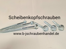 Sechskant Holzschrauben Scheibenkopfschrauben ähnl. DIN 571 galv. verzinkt 8 x 100 (10 Stück)