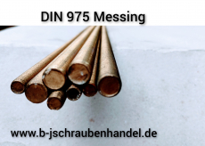 1 Stück Messinggewindestangen DIN 975 - M 6 - Länge: 1000 mm