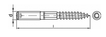 100 Stück rostfreie Edelstahl (A2) Stockschrauben - M 6 x 160 mm