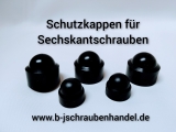 Schutzkappen für Sechskantschrauben schwarz M 6 - SW 10 mm (25 Stück)