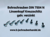 Bohrschrauben DIN 7504 N 5,5 x 19 galv. verzinkt (100 Stück)