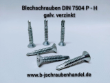 Bohrschrauben DIN 7504 P 6,3 x 50 galv. verzinkt (100 Stück)