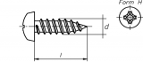DIN 7981 A 2 3,5 x 19 -C-H // 100 Stück