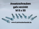 Ansatzschrauben M 8 x 50 Stahl verzinkt 100 Stück