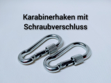 Karabinerhaken, Feuerwehrhaken mit Schraubverschluss galv. verzinkt 120 x 11 (1 Stück)