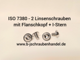 ISO 7380 - 2 Linsenschrauben mit Flanschkopf + TX Antrieb Edelstahl A2 M 6 x 8 (10 Stück)