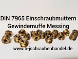 DIN 7995 Messing Einschraubmuttern M 6 x 10 x 10 (20 Stück)
