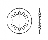 1000 Stück rostfreie Edelstahl (1.4310) Zahnscheiben DIN 6797 Form I (innenverzahnt) - 4,3 mm