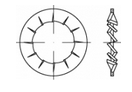 1000 Stück rostfreie Edelstahl (1.4310) Fächerscheiben DIN 6798 Form I (innengezahnt) - 8,4 mm