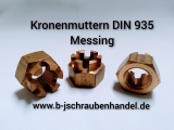 Kronenmuttern DIN 935 Messing M 16 ( 1 Stück )