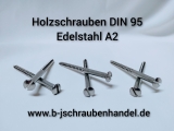 DIN 95 Linsensenkkopf mit Schlitz Edelstahl A2 5,0 x 30 (200 Stück)