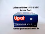 Upat Universaldübel UV 6/50 Art. Nr: 402 VE 100 Stk.  Sonderpreise