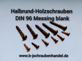 Halbrund Holzschrauben mit Schlitz DIN 96 Messing 2,0 x 7 VE 100 Stk.