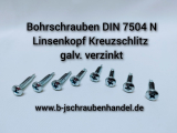 Bohrschrauben DIN 7504 N 4,8 x 13 galv. verzinkt (100 Stück)