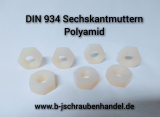 DIN 934 Sechskantmuttern Polyamid M 3   (100 Stück)